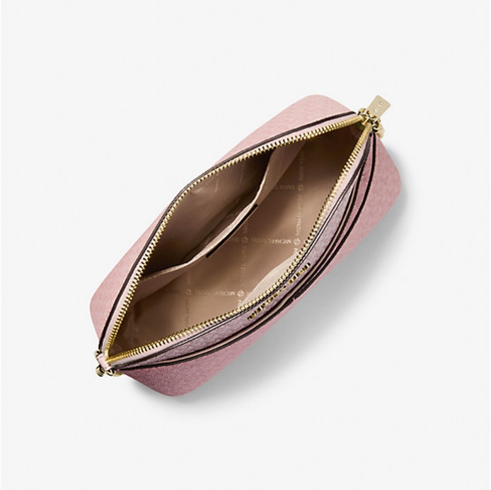 Michael Kors Jet Set Travel Medium Color-Block Signature Logo Crossbody Bag - Picture 9 of 10